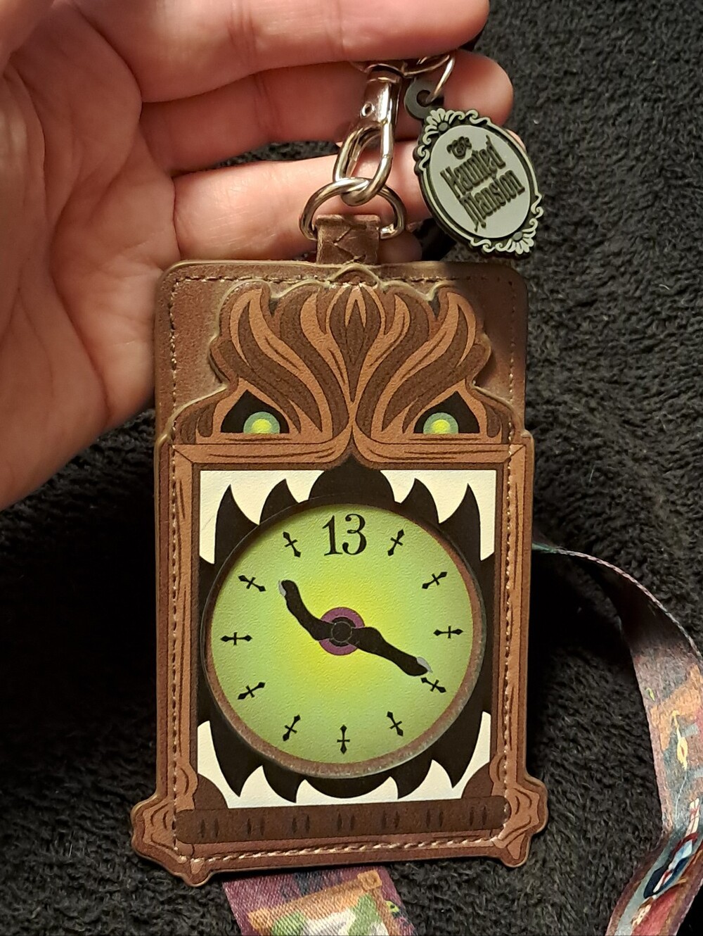 RARE Haunted Mansion Clock Lanyard